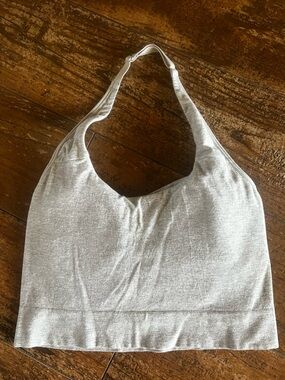 Auden Heather Gray Modal Cotton Halter Lounge Tank Top | Medium Women’s